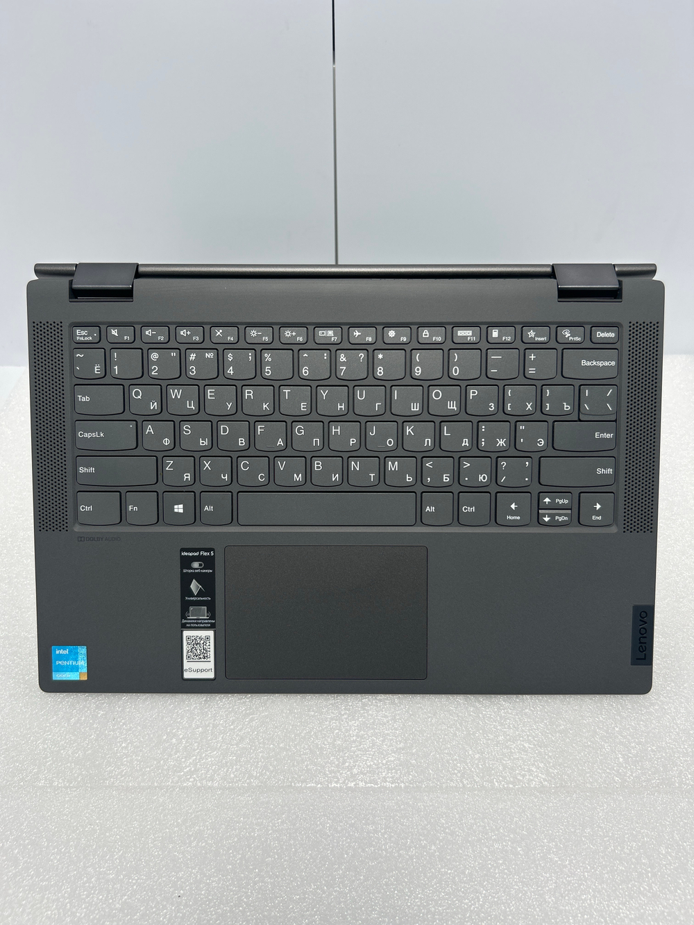 Ноутбук Lenovo IdeaPad Flex 5 14ITL05 (82HS00K8RU) 14"/Intel Pentium Gold 7505/RAM 8GB/SSD 256GB/Intel UHD Graphics/1920x1080/IPS/WINDOWS 11/Подсветка кл-ры:нет/Цвет: Серый. Состояние: A1