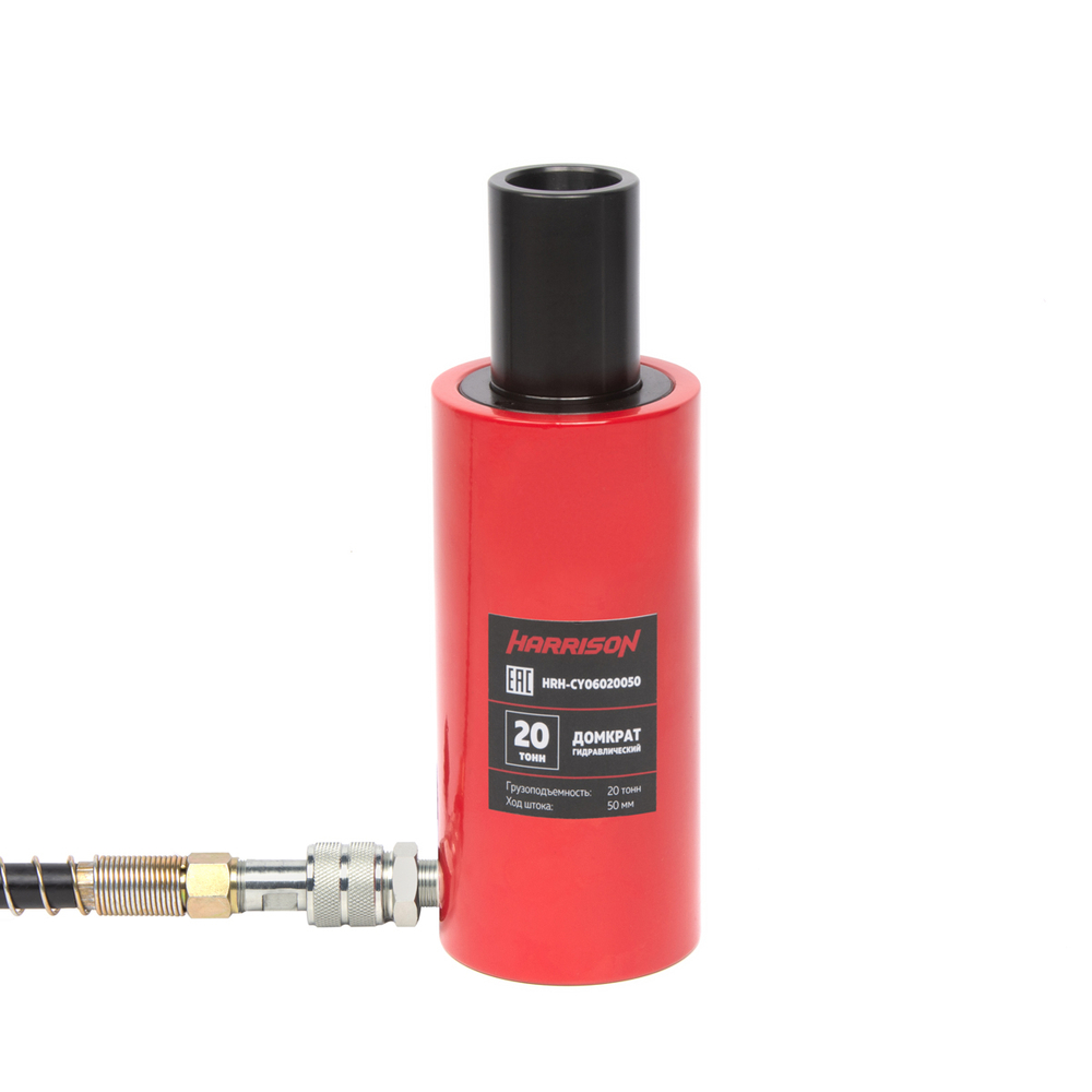 HRH-CY06020050 Гидравлический цилиндр (домкрат) с полым штоком, однополостной 20 т, ход 50 мм