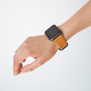 Ремешок для Apple Watch 44/45/46 mm из кожи теленка, золотого цвета