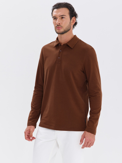 Повседневный базовый лонгслив поло