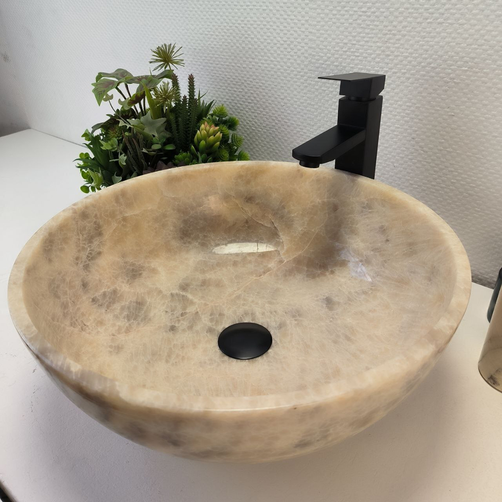 Раковина из оникса Bowl Grey TinLip BO-63048 45*45*17 42