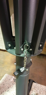 Зонт профессиональный телескопический 4х4 м Scolaro Capri Dark, антрацит, слоновая кость