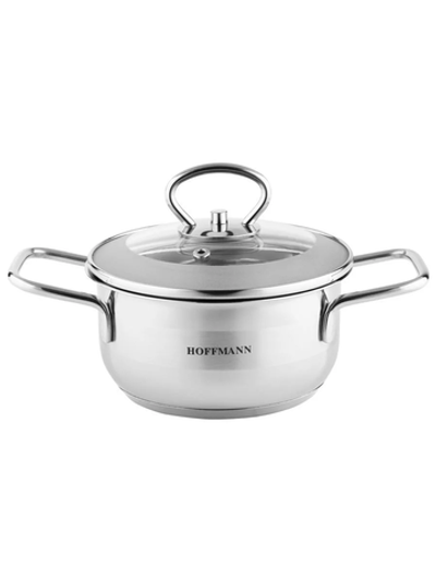 НМ 5314 кастрюля ,нерж. сталь, 3-х сл. капс. дно, 1.0 л. (14 см.) (4 шт)