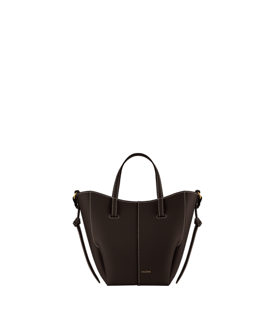 POLENE СУМКА CYME TOTE NANO, ЭКРЮ/ЧЕРНЫЙ