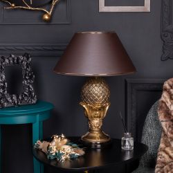 Настольная лампа Источник Энергии Бронза с абажуром №38 Мокко