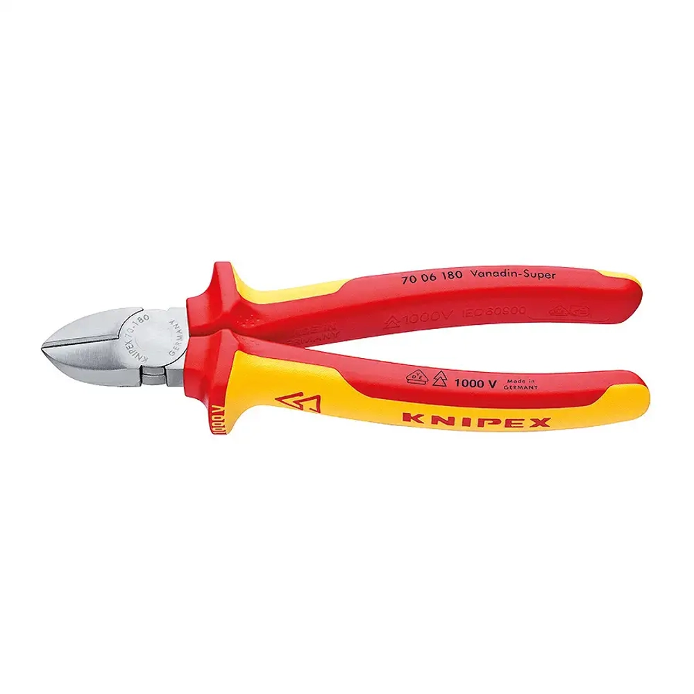 Кусачки боковые хромированные 180 мм Knipex 70 06 180