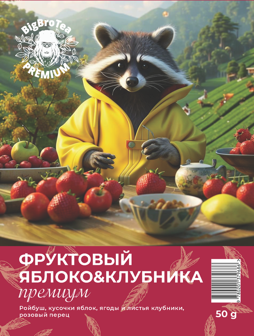 Чай "Фруктовый Яблоко&Клубника" 50 гр.