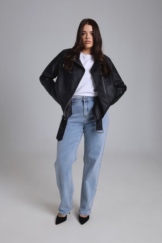 Джинсы straight fit, синий