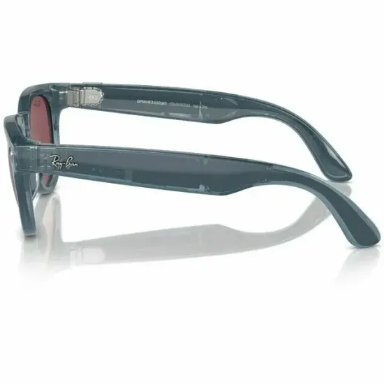 Солнцезащитные умные -очки с экшен камерой Ray Ban Headliner RW4009 66985Q 50 (Jeans Dusty Red) ( синий лиловый)