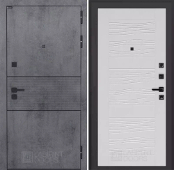 Входная металлическая дверь Лабиринт INFINITY (ИНФИНИТИ) Бетон темный / 06 Белое дерево