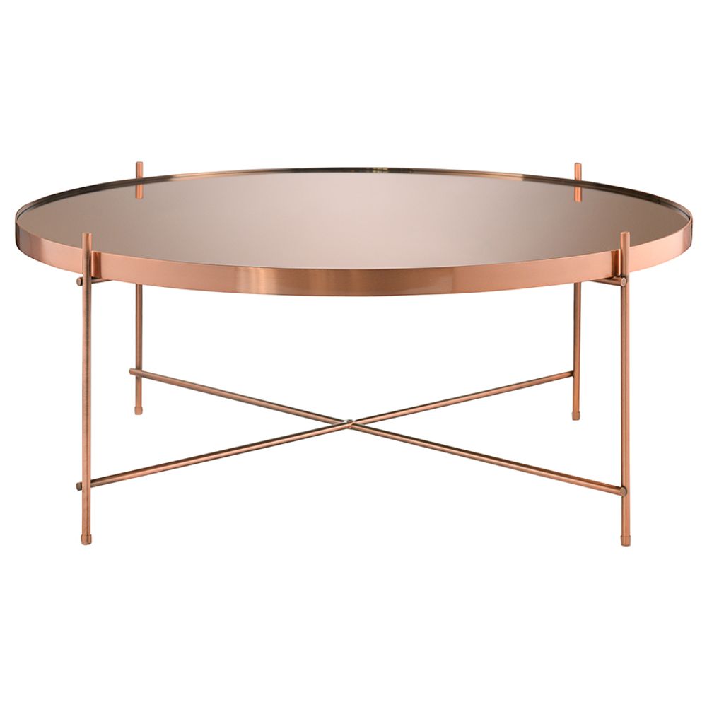 Столик Josen, Ø85 см, розовый/медный
