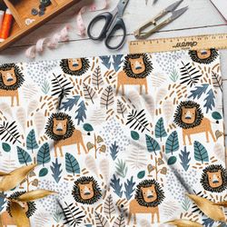 Ткань блэкаут львята в лесу