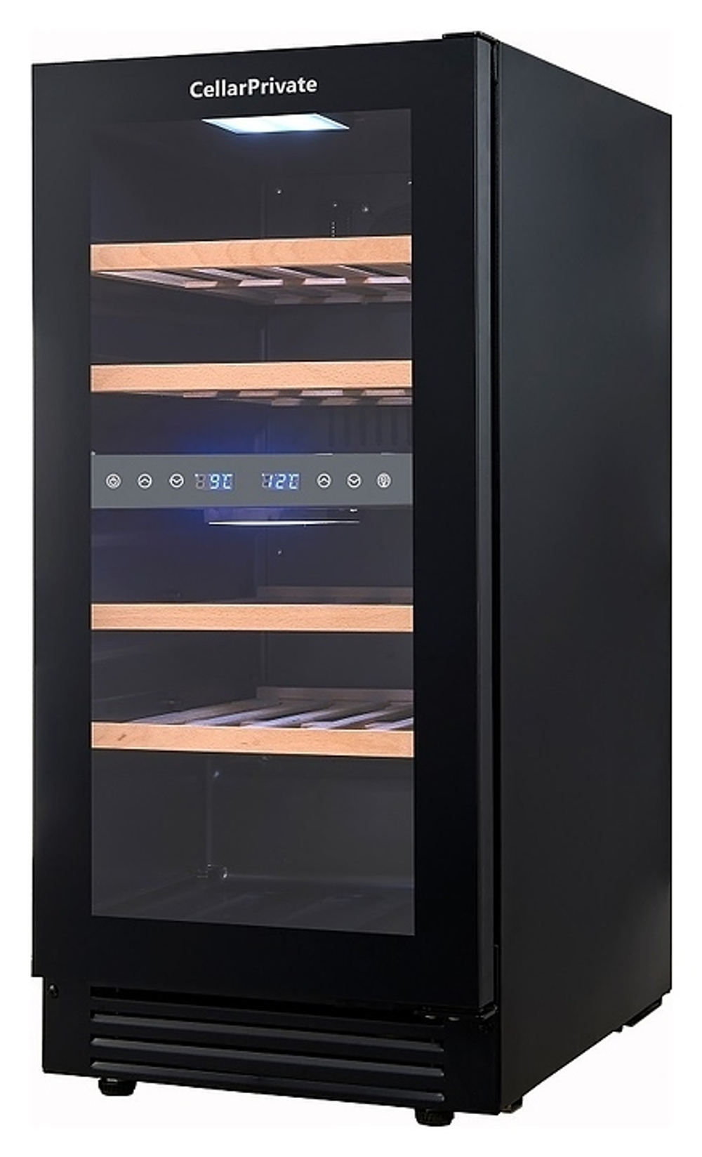 Винный шкаф Cellar Private CP027-2TBH черная дверь со скрытой рукояткой