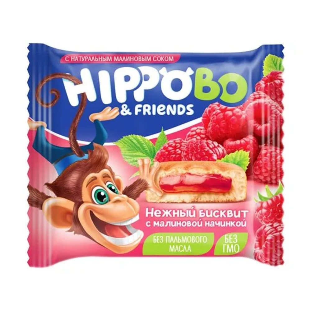 Пирожное HippoBo с малиной 32гр