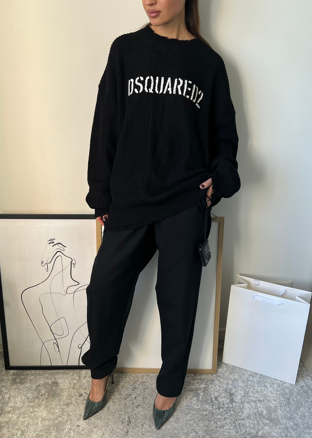 Хлопковый свитер Dsquared2, XXL