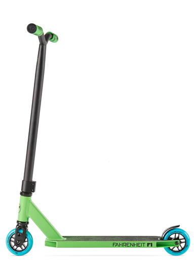 Самокат трюковый Fahrenheit F1 зеленый/голубой