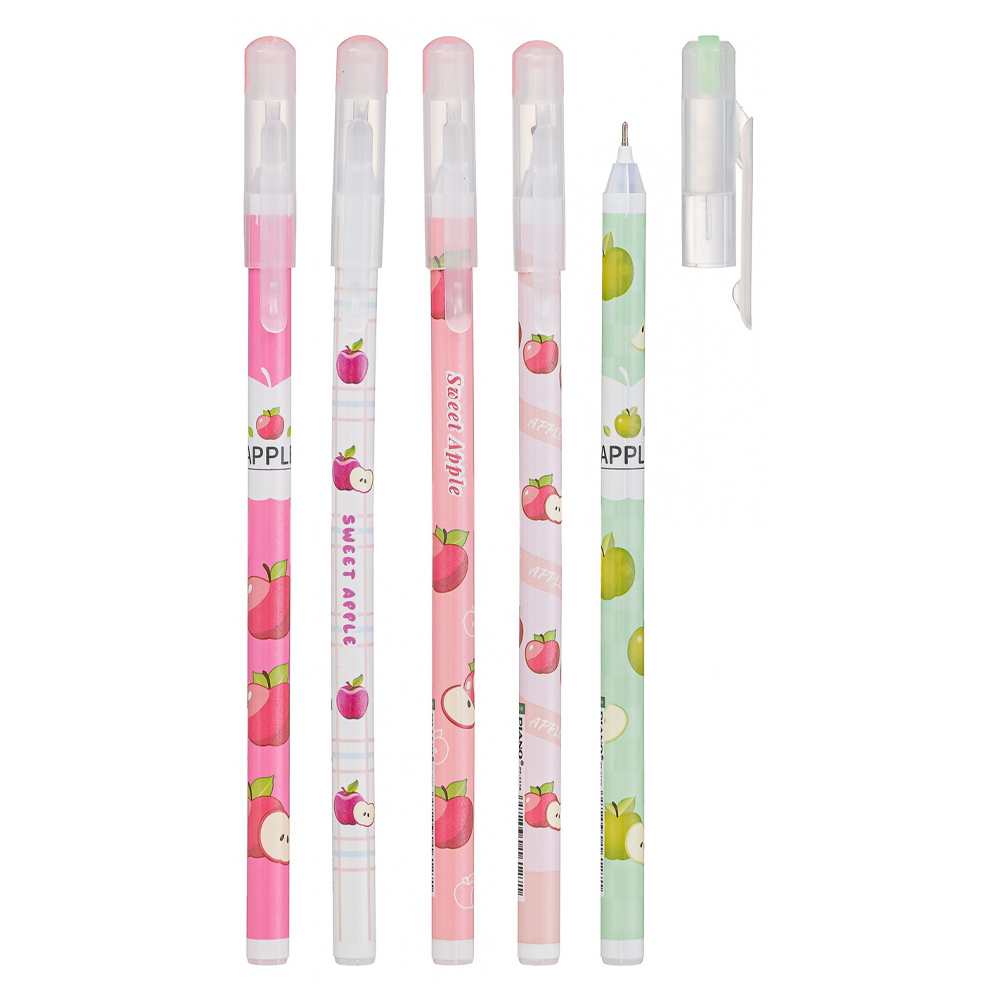 Ручка шариковая, масляная, Piano, синие чернила, серия "PIANO ЯБЛОКО", цветной корпус, 50 шт