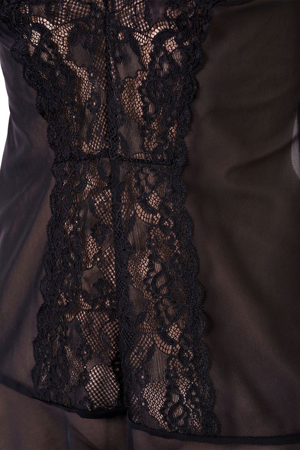 Изысканная сорочка с открытой грудью Margarita (Размер: 54-56) (Цвет: черный)