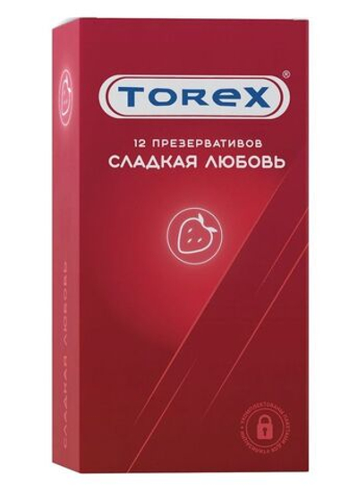 Презервативы Torex  Сладкая любовь  с ароматом клубники - 12 шт.