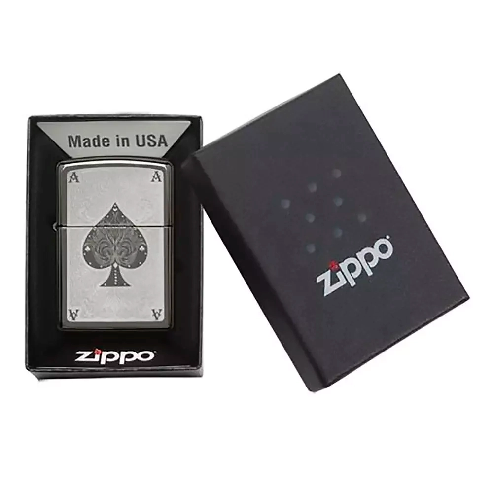 Зажигалка Zippo 28323 Ace Filigree, Black Ice