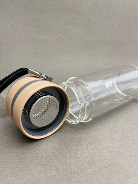 Фляга-термос стеклянная, двухслойная, две колбы 280 мл и 130мл