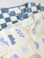 Комбинезон / Cлип для малышей флисовый Next AW3-064, 2 шт., Синий, Молочный