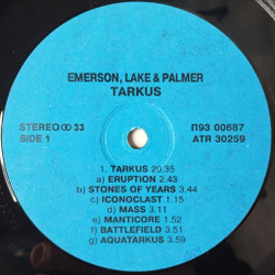 Винтажная виниловая пластинка LP Emerson, Lake and Palmer Tarkus (Россия 1993)