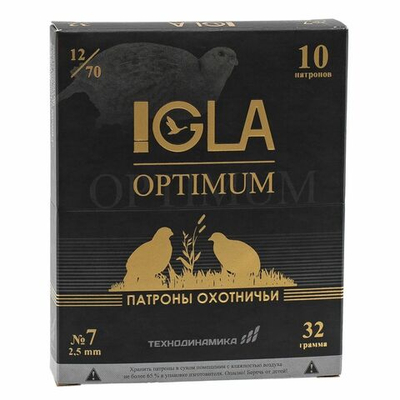 Патрон 12/70 "Игла-оптимум" №7 32г, коробка 10 шт.