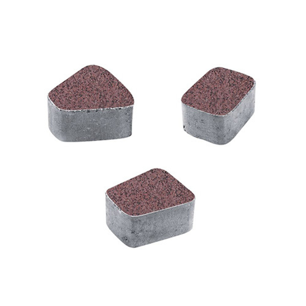 Тротуарная плитка КЛАССИКО (круг) - Гранит+ Красный с черным, комплект из 3 видов плит