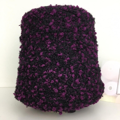 Vimar 1991 s.a.s. CARISIO (VC) ITALY; 83% меринос, 13 п/а, 4 п/л; букле 70м/100гр; col. N2375 VIOLA/NERO ежевика черно-малиново-бордовый; S710; Есть мал. бобинка: 124, 150, 197гр.