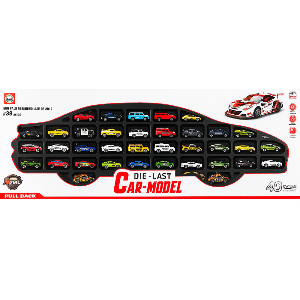 Набор спортивных машин Die-last 40шт