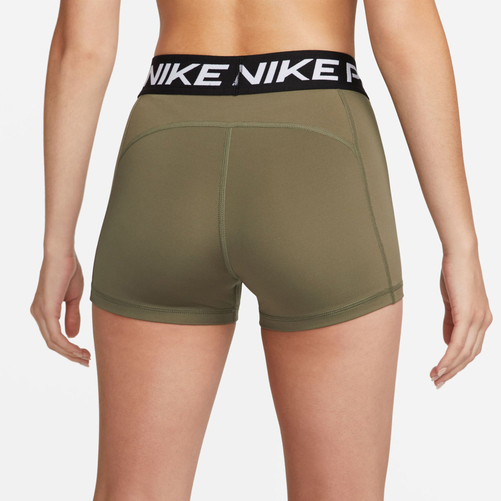 Женские теннисные шорты Nike Pro 3in Shorts Women - Olive, Black