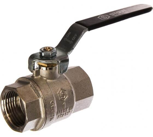 STOUT Кран шаровой полнопроходной  ВР/ВР  1 ручка  рычаг*