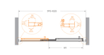 Душевая дверь Cezares MOLVENO-BF-3-100-C-Cr-IV