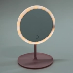 Зеркало настольное с подсветкой на подставке «SVETi», цвет розовый, USB, 28*18см