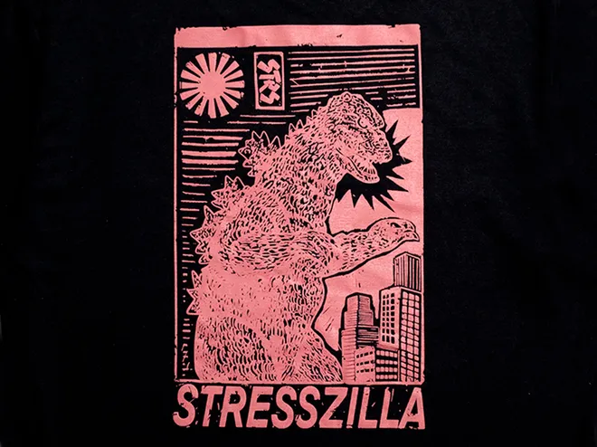 Футболка  STRESS  "Stresszilla" черная