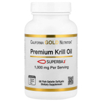 California Gold Nutrition, масло криля премиального качества с Superba2™, 1000 мг, 60 капсул