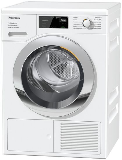 Сушильная машина Miele TEF775WP ChromeEdition (дисплей на немецком языке), белый лотос