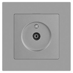 Розетка Intro Accent 6-301-03 TV одиночная, IP20, СУ, алюминий