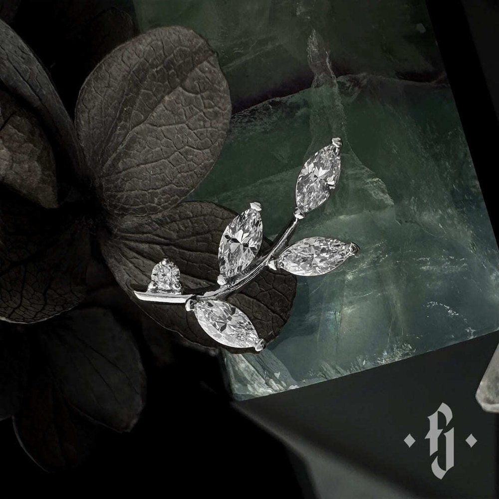 Накрутка "Limb Small" - Белое золото - White CZ