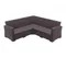 Диван пластиковый плетеный угловой с подушками Monaco Lounge Corner, коричневый