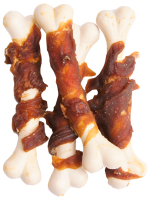 Лакомство Мнямс для собак ассорти кальцинированные косточки с куриным и утиным мясом 340 г