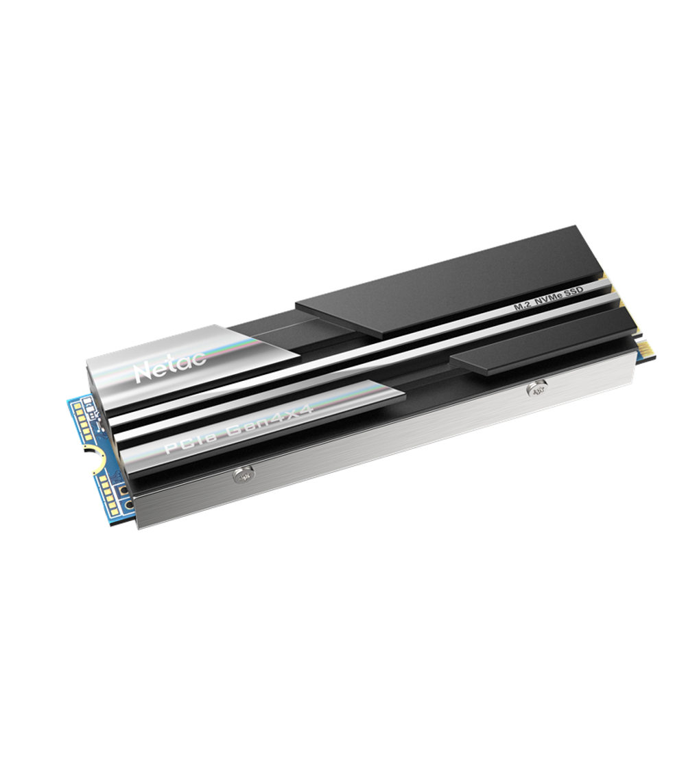 Ssd накопитель Netac SSD NV5000 2TB PCIe 4 x4 M.2 2280 NVMe 3D NAND, R/W up to 5000/4400MB/s, IOPS(R4K) 600K/700K, TBW 1400TB, with heat sink, 5y wty