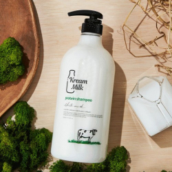 Kream Milk Шампунь для волос с экстрактами молочного протеина, козьего молока и ароматом белого мускуса - Protein Shampoo White Musk ,1100мл