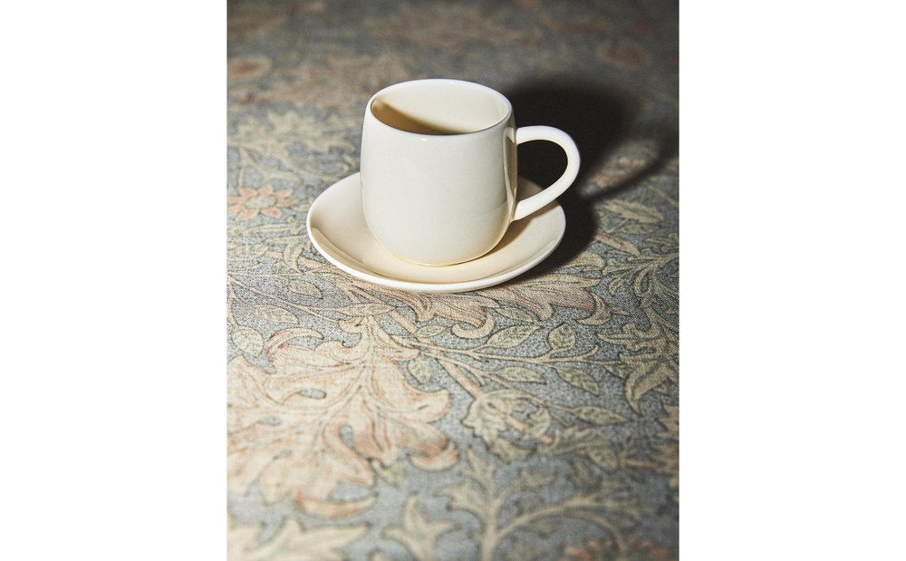 Zara Home чайная пара из каменной керамики, цвет кремовый, 9.3 см