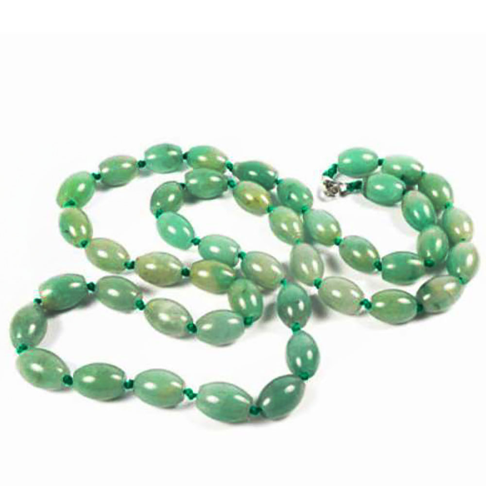 Бусы "Миндаль" празем светло-зеленый