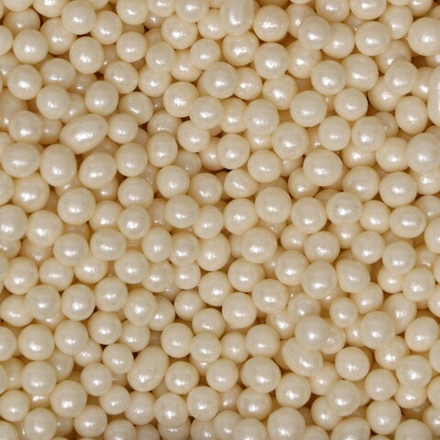 Посыпка кондитерская с мягким центром "Жемчуг" Серебро 6-8 мм