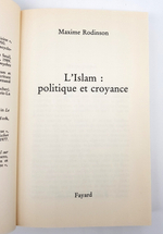 "L'Islam, politique et croyance (Ислам, политика и вера)". Maxime Rodinson (Максим Родинсон)