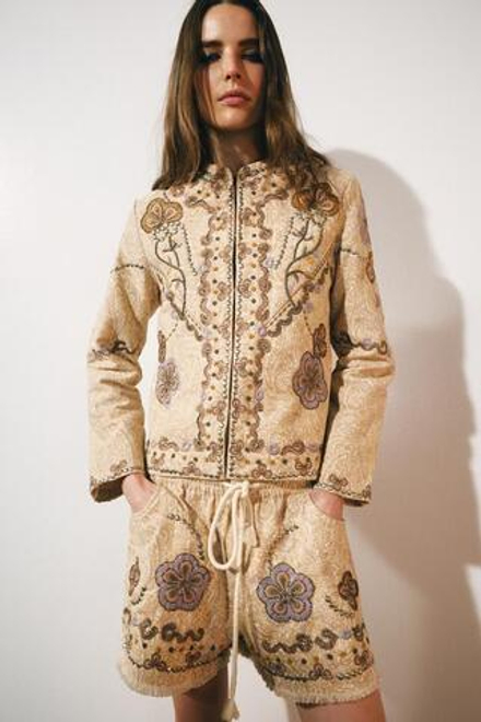 ZARA ШОРТЫ С ВЫШИВКОЙ — ZW COLLECTION, РАЗНОЦВЕТНЫЙ