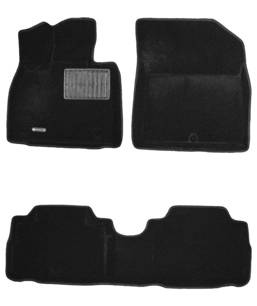 Коврики салона для HYUNDAI Palisade (2021-) Euromat 3D Business черные Арт EMC3D-002713